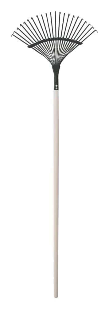 Garden Club 16-in Wide Metal 22-Tine Leaf Rake, 48-in Hardwood Shaft N0