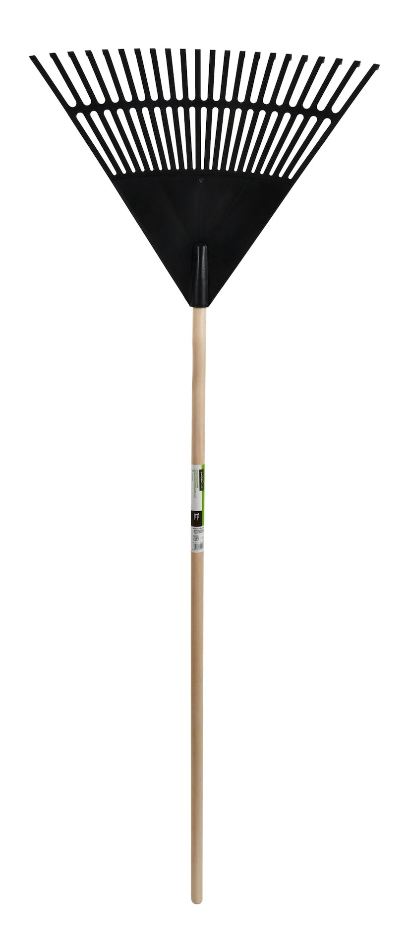 Garden Club 22-in Wide Poly 22-Tine Leaf Rake, 59-in Hardwood Shaft