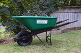 Gardener's Choice 1-Wheel Homeowner Poly Tray Wheelbarrow with Steel Handles, 6-cu-ft