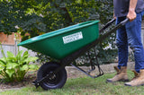 Gardener's Choice 1-Wheel Homeowner Poly Tray Wheelbarrow with Steel Handles, 6-cu-ft