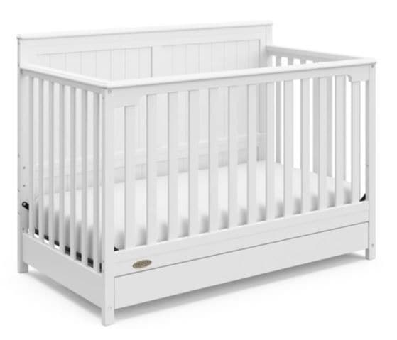 Graco Hadley 4-in-1 Convertible Crib with Drawer, White K4