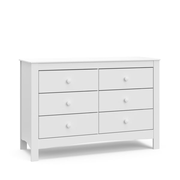 Graco Noah 6-Drawer White Interlocking Double Dresser/Chest Z0