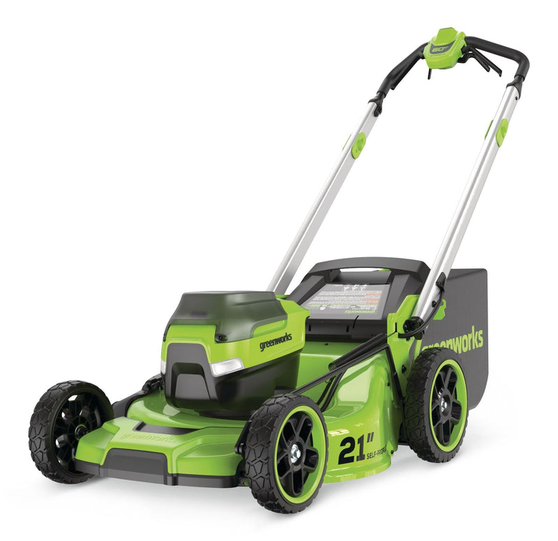 Greenworks 60V 21-in Self-Propelled Lawn Mower with 5.0 Ah Battery & 3A Charger D5