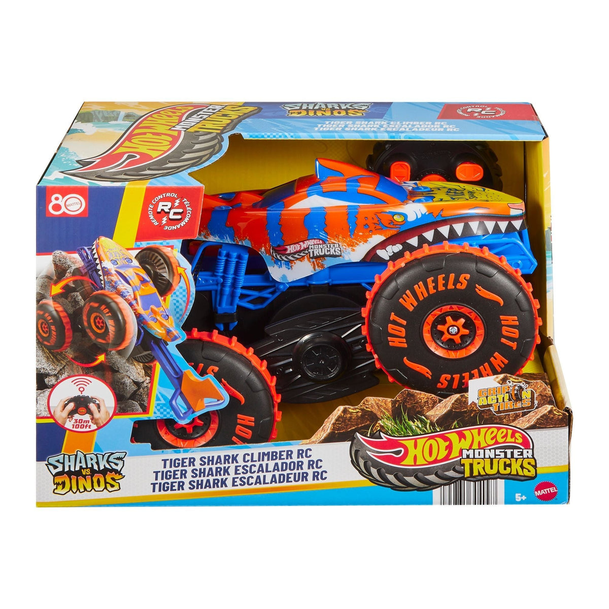 Hot Wheels Monster Tricls R/C Tiger Shark Climber for Ages 5+