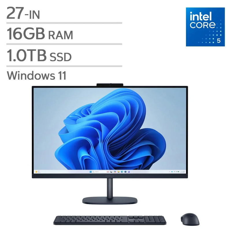 HP 27-in. All-in-One Desktop, Intel Core 5 120U - 16GB RAM, 1TB SSD U2