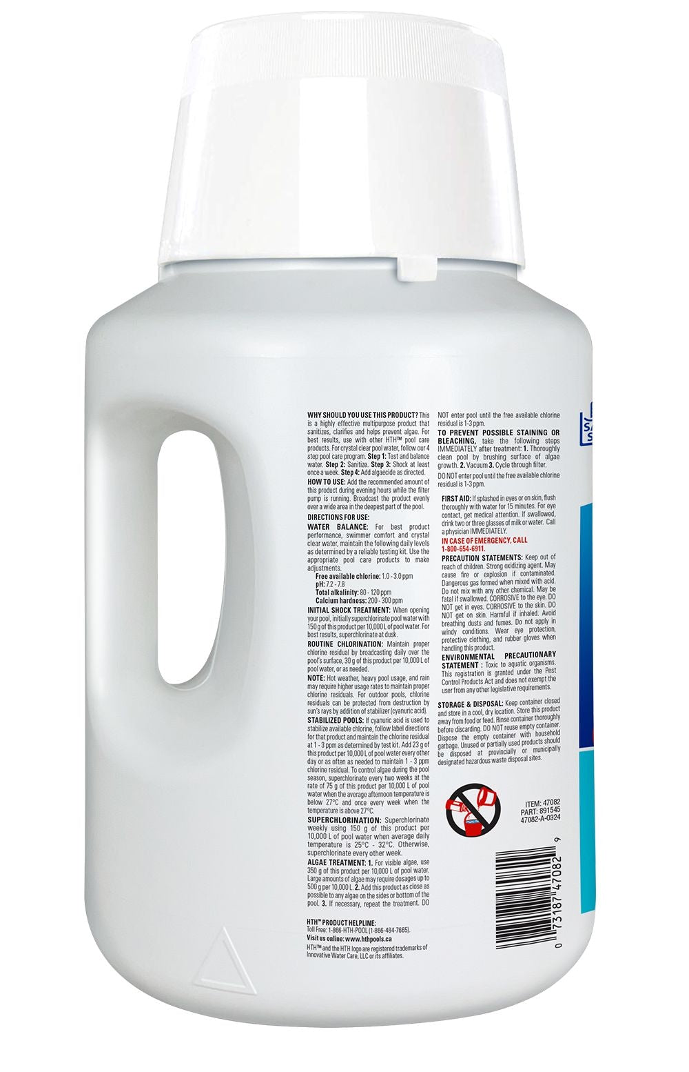 HTH Blue Sparkle 65%, Granular Pool Chlorine, 2.27-kg