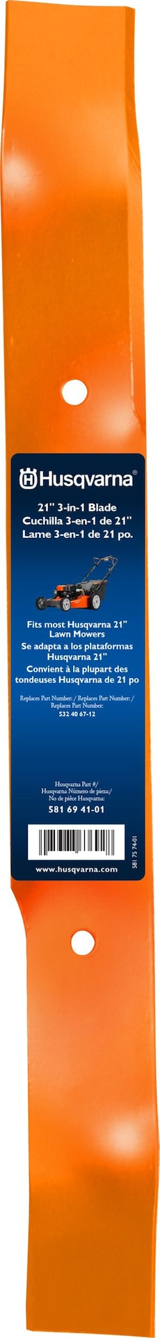 Husqvarna 3-in-1 Lawn Mower Replacement Blade, 21-in S7