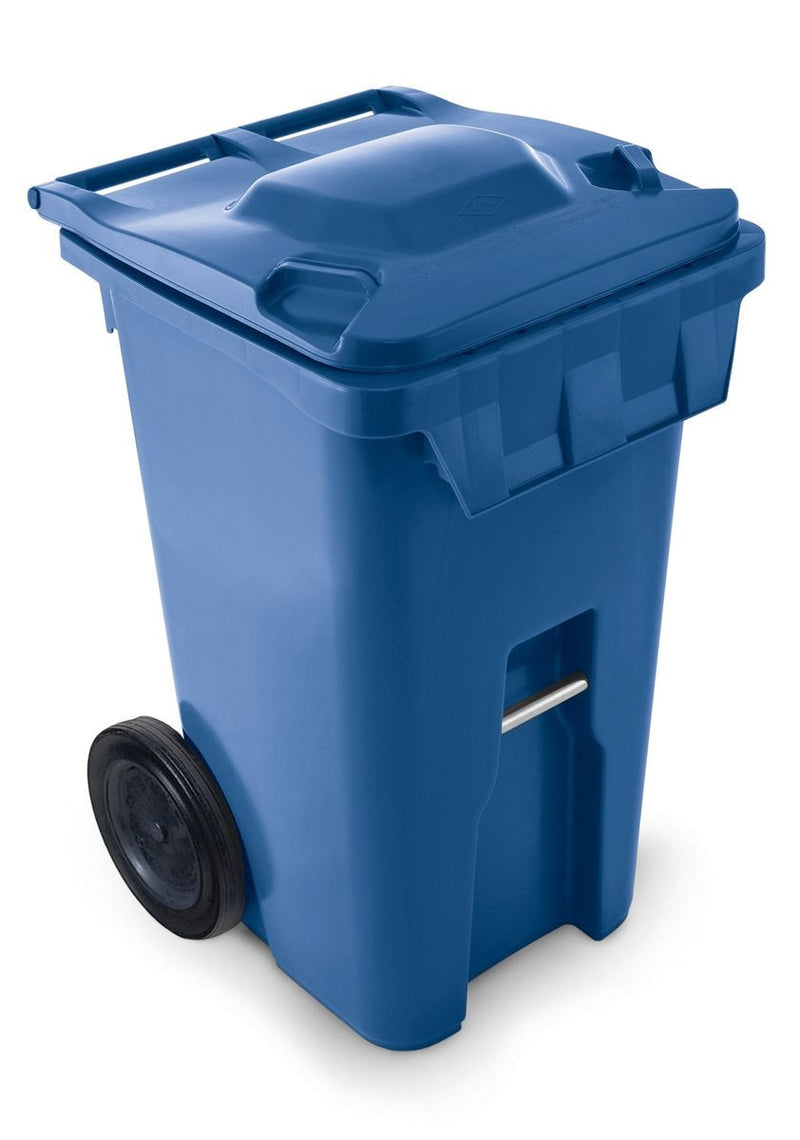 IPL Mastercart Plastic Rectangular 8-in Wheeled Compost Bin/Recycling Bin/Garbage Can, Assorted Colours, 240-L U4