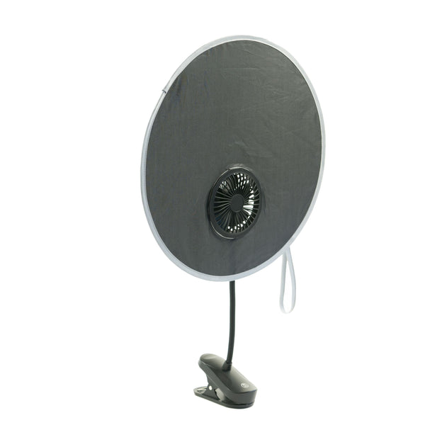 KidCo Coolshade Sunshade + Fan Stroller Accessory, Universal Fit B2