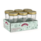 Kilner Wide Mouth Glass Mason Jars with Sealing Lids, 500-mL, 6-pk