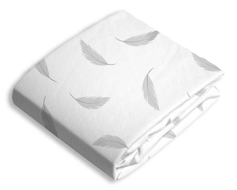 Kushies Percale Changing Pad Cover, Feathers M2