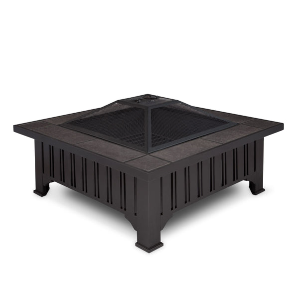 Lafayette Square Wood Burning Fire Pit in Black, 34-in T4