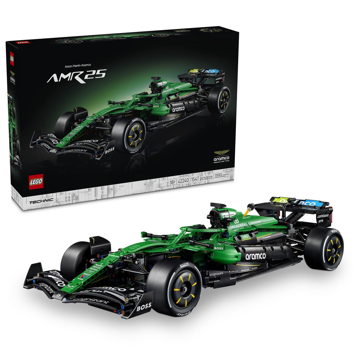 LEGO Technic Aston Martin Aramco AMR25 F1 Car 42240