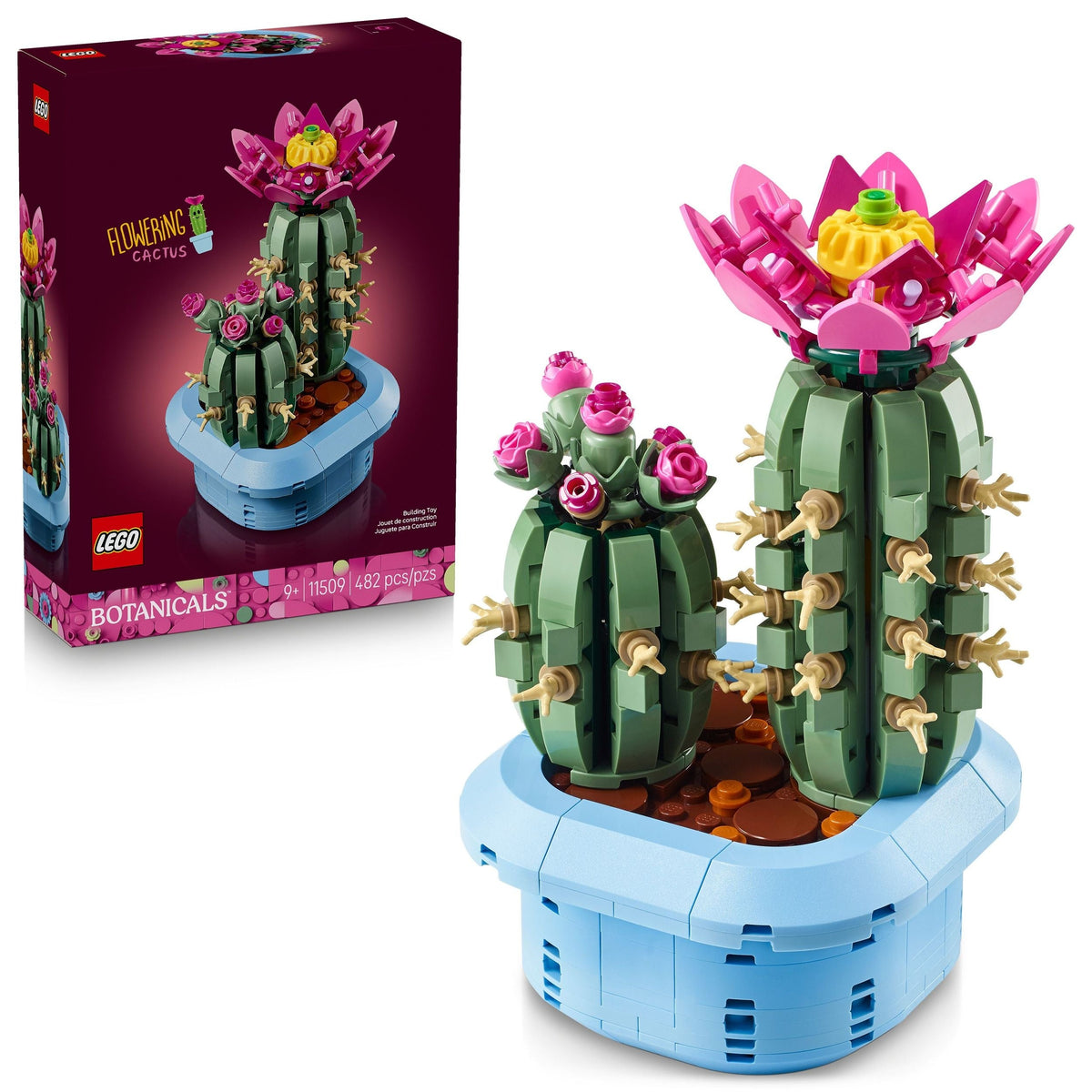 LEGO The Botanical Collection Flowering Cactus Building Set - 11509, 482-pcs, Ages 9+