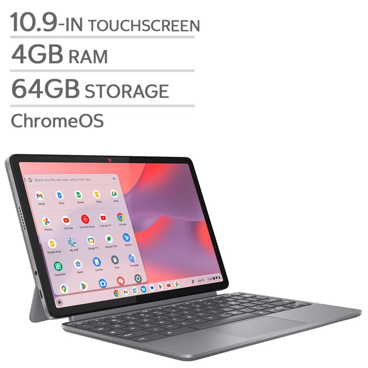 Lenovo Duet 10.9-in 2-in-1 Touchscreen Chromebook Bundle, MediaTek Kompanio 838, 4GB RAM, 64GB Storage Q5