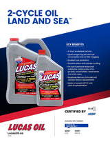Lucas Oil 2-Stroke Semi-Synthetic Land & Sea Oil, 3.87-L