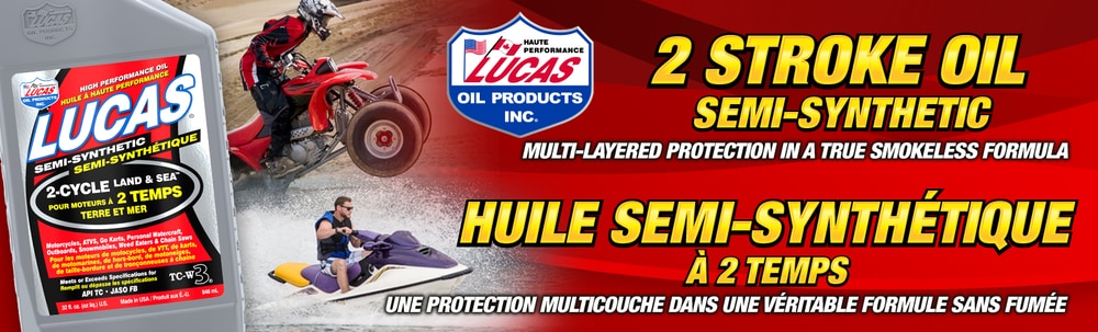 Lucas Oil 2-Stroke Semi-Synthetic Land & Sea Oil, 946-mL