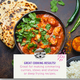 Maharaja 3.4qt Stainless Steel Karahi with lid 26cm 10.25in