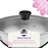 Maharaja 3.4qt Stainless Steel Karahi with lid 26cm 10.25in