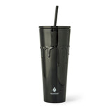 Manna 710-mL BPA-Free Black Slime Drip Textured Tumbler