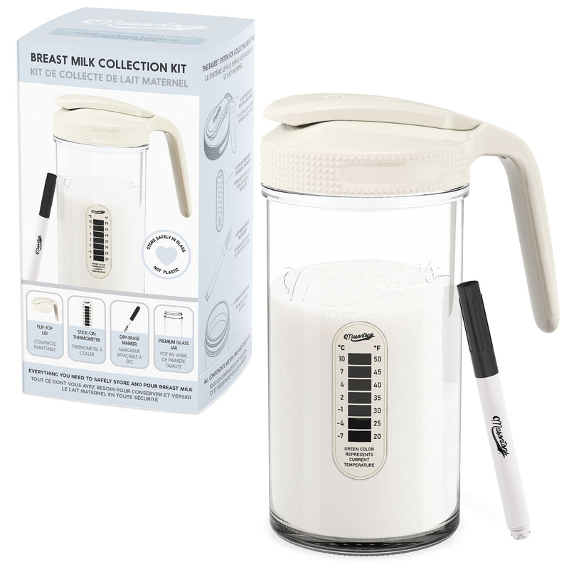 Mason Jar Breast Milk Storage, Wide Mouth, Cream D0
