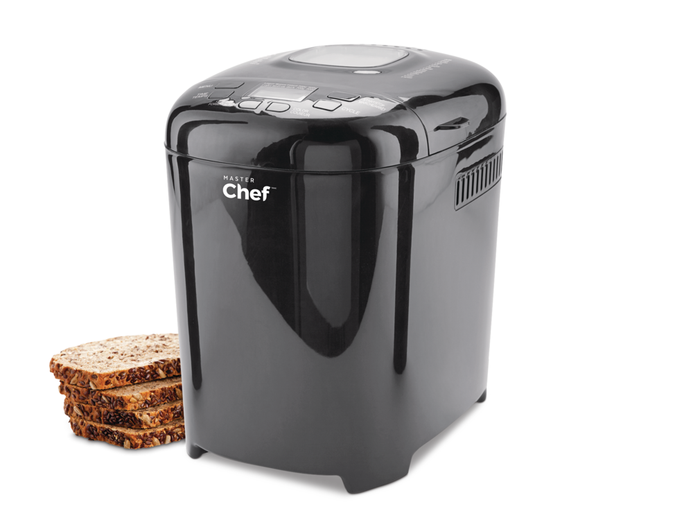 MASTER Chef Bread Maker with 12 Digital Functions, Black, 2lb