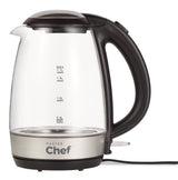 MASTER Chef Cordless Electric Kettle with Blue Light, Glass, 1.7L