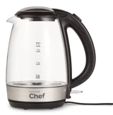 MASTER Chef Cordless Electric Kettle with Blue Light, Glass, 1.7L