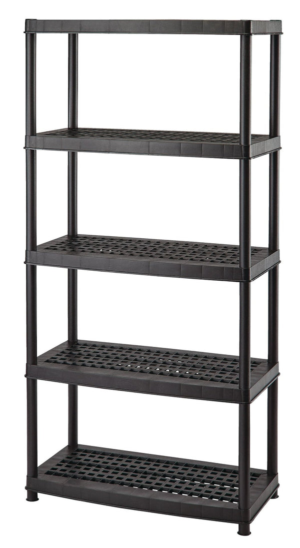 Mastercraft 5-Shelf Resin/ Plastic Storage Rack/ Shelving Unit, 36 x 18 x 72-in S6