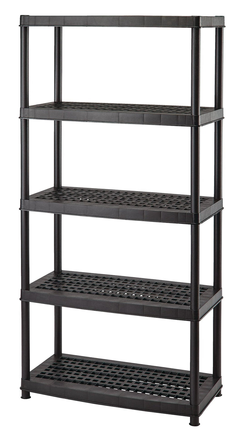 Mastercraft 5-Shelf Resin/ Plastic Storage Rack/ Shelving Unit, 36 x 18 x 72-in S6