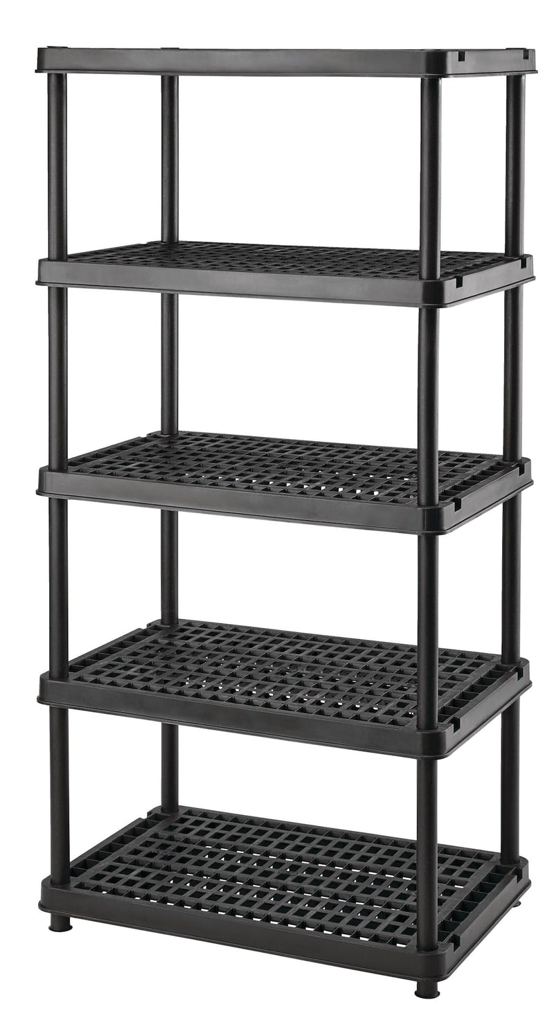 Mastercraft 5-Shelf Resin/ Plastic Storage Rack/ Shelving Unit, 36 x 24 x 72-in B5