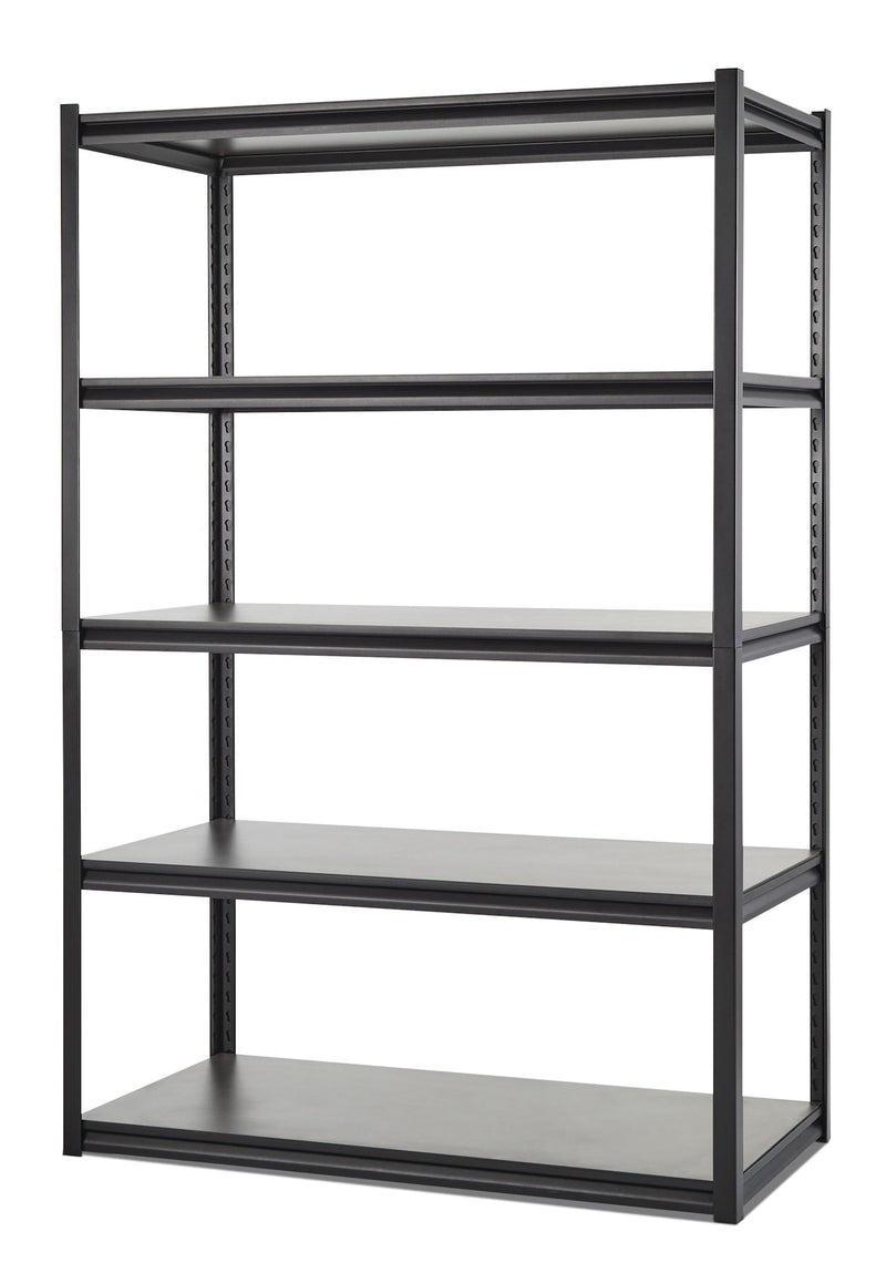 Mastercraft Adjustable 5-Shelf Steel Metal & Wood Storage Rack/Shelving Unit, 48 x 24 x 72-in L3