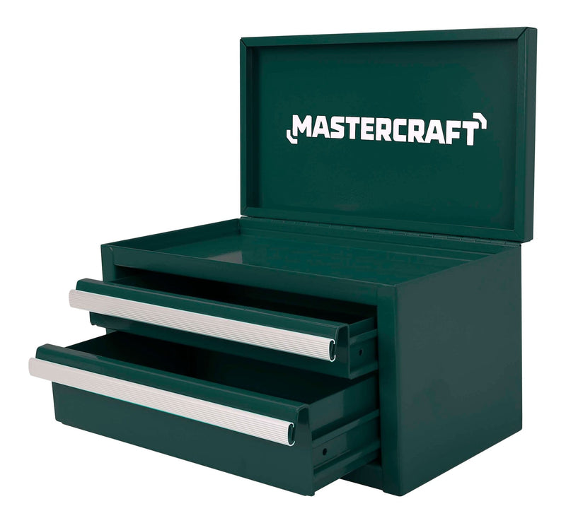 Mastercraft Miniature 2-Drawer Green Steel Toolbox Q9