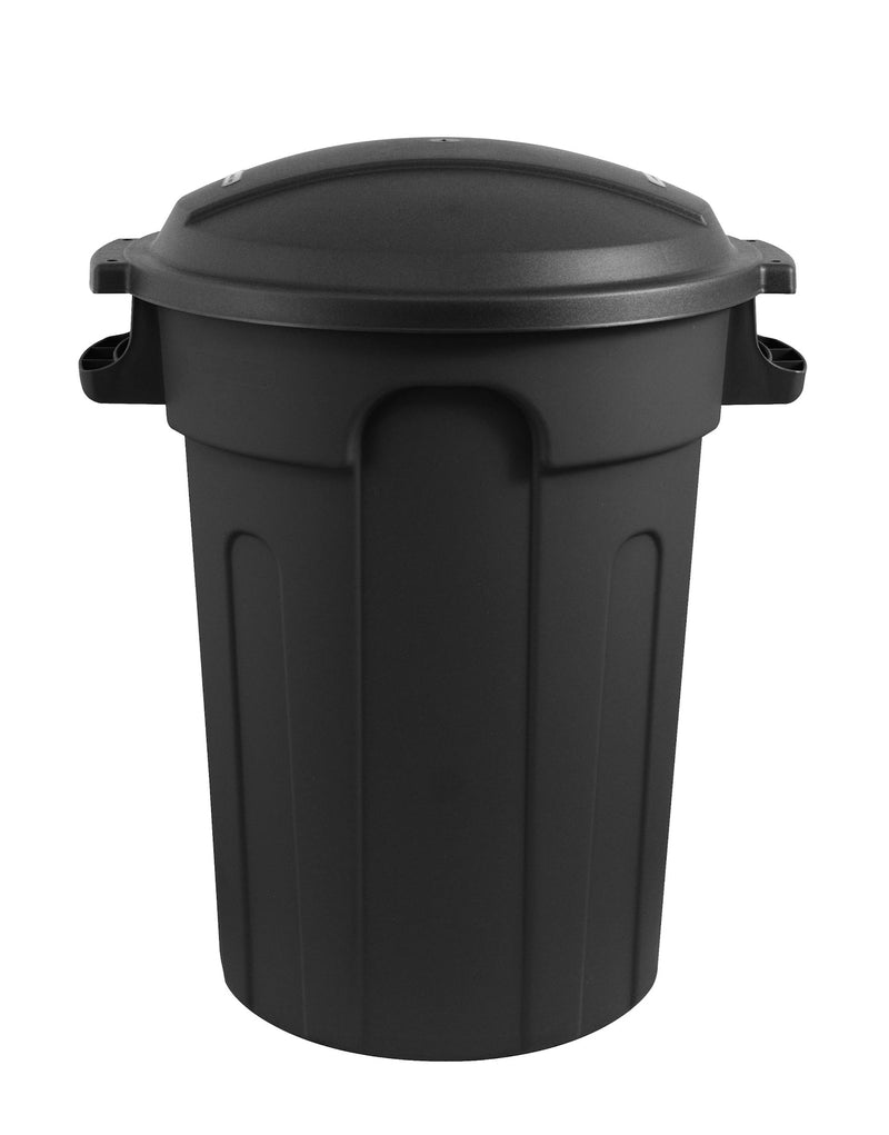 Mastercraft Plastic Circular Garbage Can, Black, 80-L M6