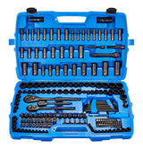 Mastercraft Socket Set, 229-pc, SAE / Metric, CRV, Black Steel Finish
