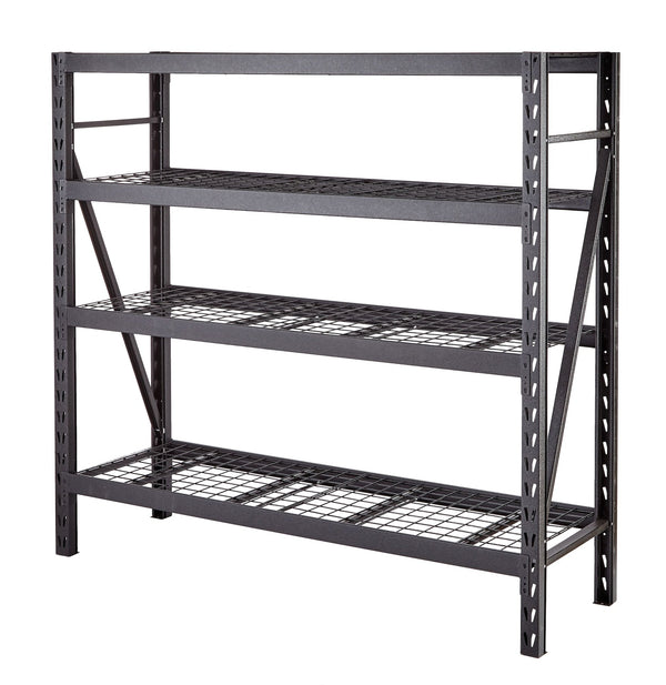 MAXIMUM Adjustable 4-Shelf Heavy Duty Steel Metal Storage Rack / Shelving Unit, 77 x 24 x 72-in S8
