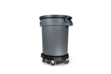 MAXIMUM Universal Commercial Heavy-Duty Resin Garbage Can Dolly, Black