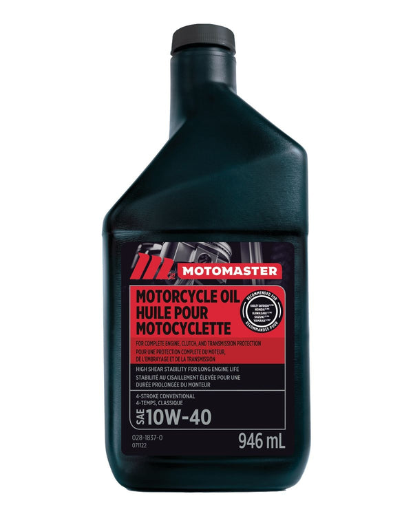 MotoMaster 10W40 4-Stroke Motorcycle Oil, 946-mL L2