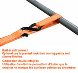MotoMaster 3,000-lb Heavy Duty Ratchet Tie Down Strap, 1.25-in x 14-ft, 4-pk