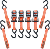 MotoMaster 3,000-lb Heavy Duty Ratchet Tie Down Strap, Non-Padded, 1-in x 10-ft, 4-pk