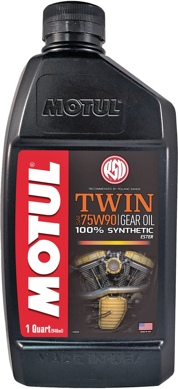 Motul Twin Synthetic Gear Motorcycle Oil 75W90, 946-mL G5