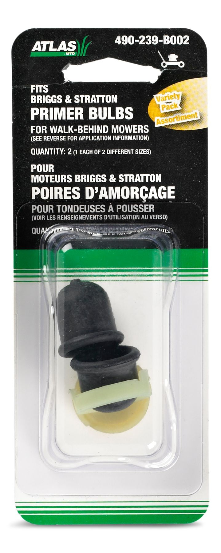MTD Briggs & Stratton Lawn Mower Engine Primer Bulbs, 2-Pc H2