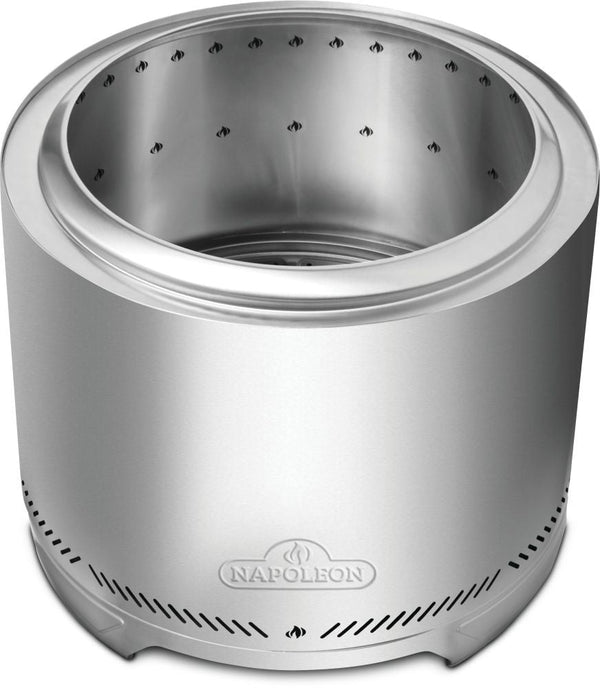 Napoleon Timberwolf Outdoor Smokeless Multi-Fuel Fire Pit, Stainless Steel, 22-in X8