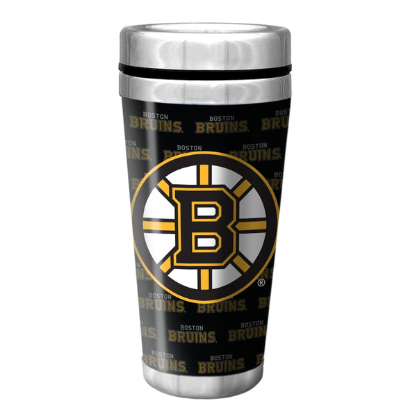 NHL Boston Bruins Hockey Logo Full Wrap Travel Mug, 16-oz I2