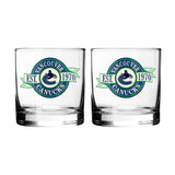 NHL Vancouver Canucks Hockey Rocks Glass, 2-pk