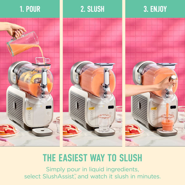 Ninja Slushi XL Slushie Machine with SlushAssist Technology, Crema, FS601CBR K0