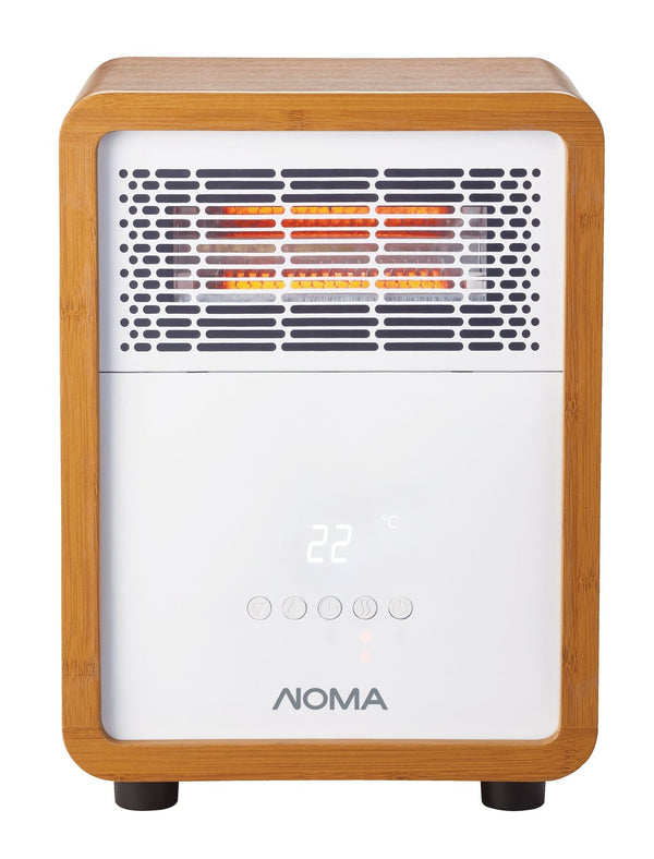 NOMA 3-Setting Cabinet Heater with Child Lock, Quartz and Radiant Heating, Wood Grain Finish T6