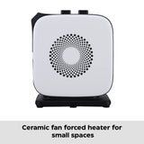 NOMA Portable Oscillating Portable Ceramic Space Heater withThermostat, 1500W, White