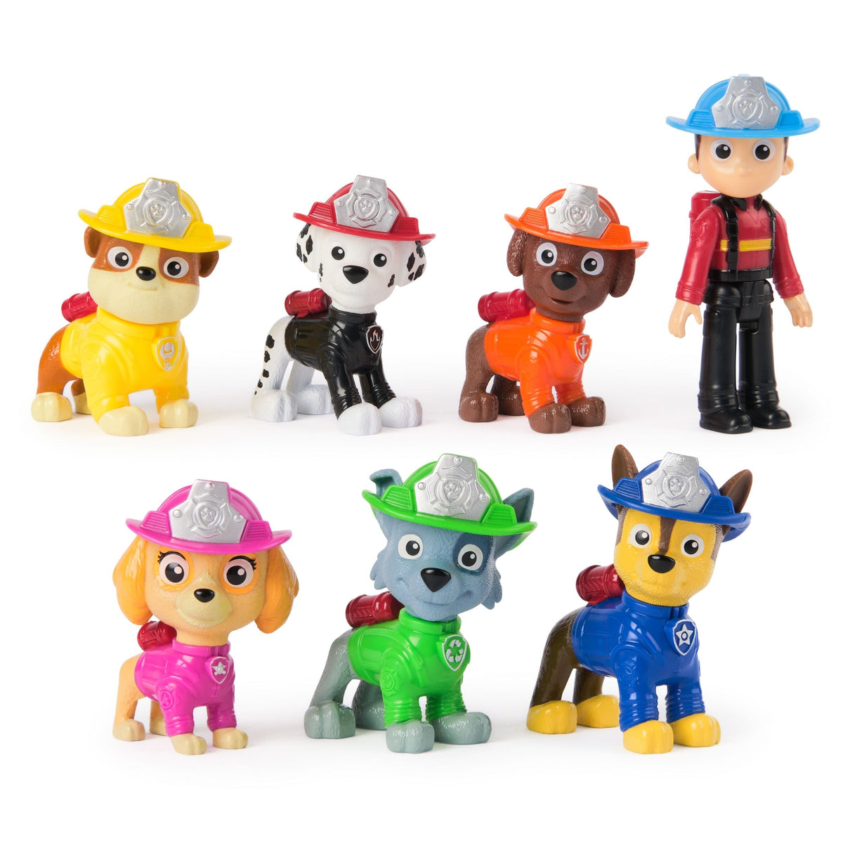 PAW Patrol Fire Rescue Team Pack Playset with 7 Collectible Figures, Ages 3+