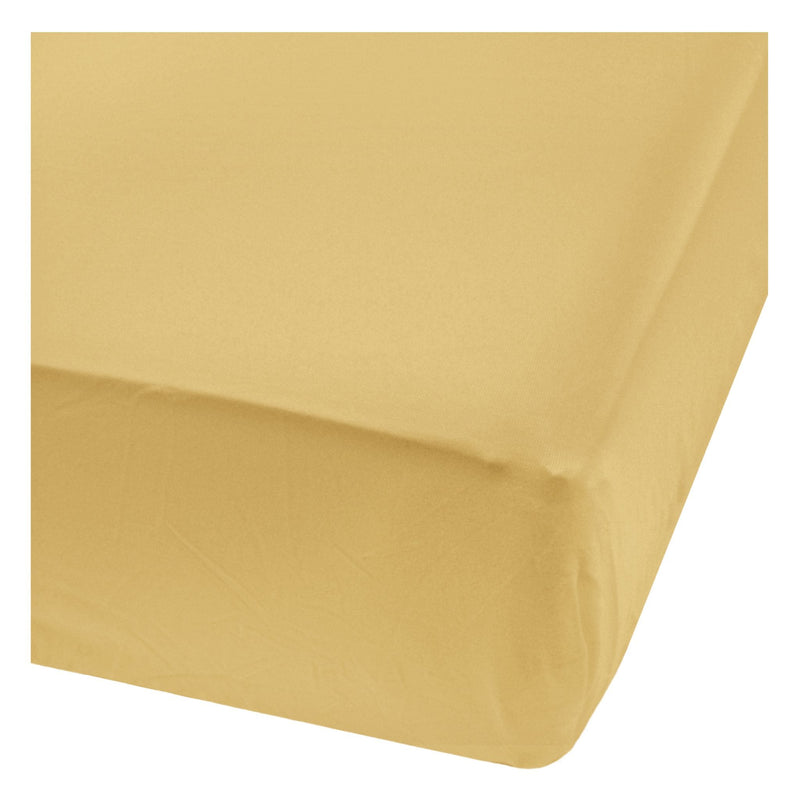 Perlimpinpin Bamboo Baby Crib Fitted Sheets, Curry N3